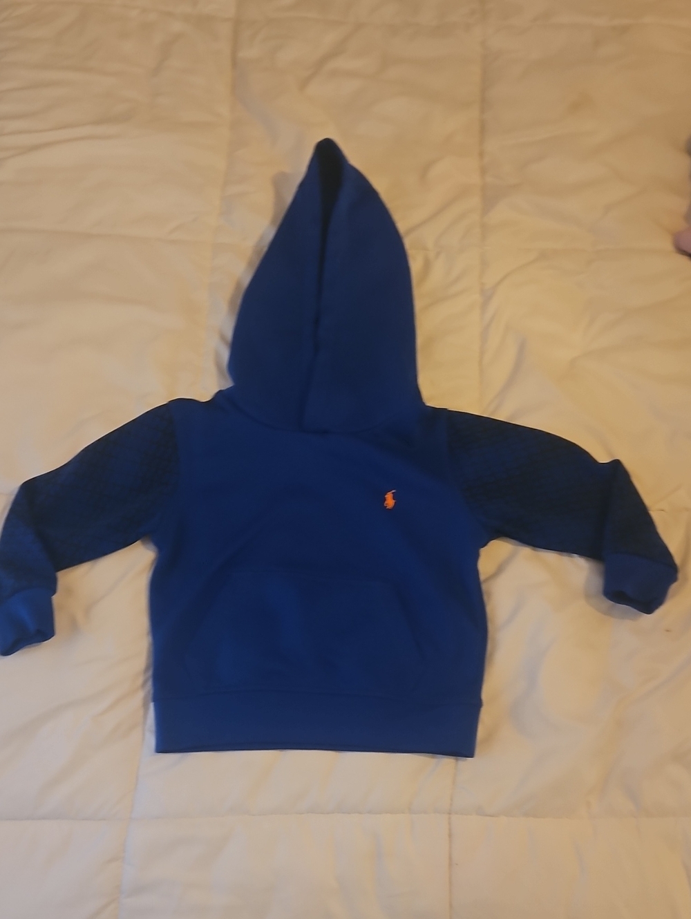Polo-style Boys' Blue Hooded Sweatshirt